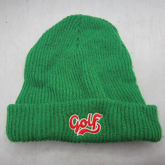 Green Golf Beanie Hat Acrylic Casual Winter Warm Outdoors Snow Stretch Comfort